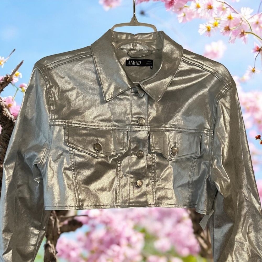 Silver Cropped Jacket